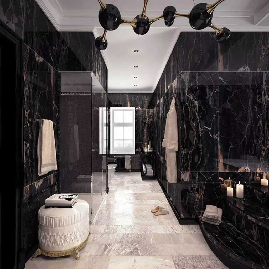ایده های به روز استفاده از رنگ تیره در طراحی داخلی حمام