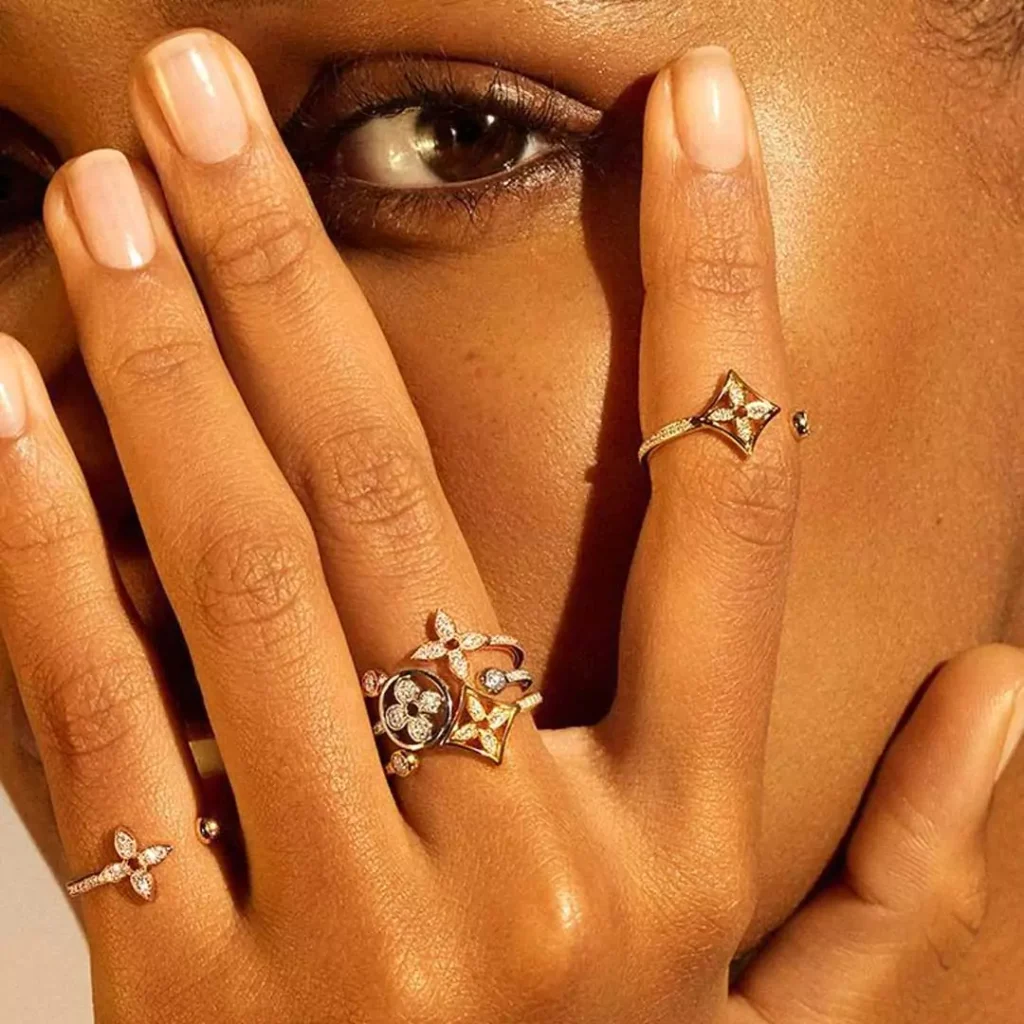 جذاب ترین انگشترهای زنانه طلا طرح برند Louis Vuitton