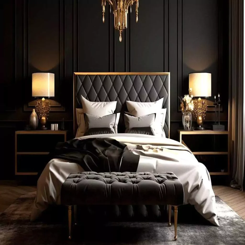 بهترین ایده های استفاده از رنگ تیره در دیزاین داخلی اتاق خواب