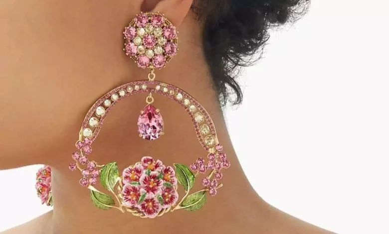 قشنگ ترین گوشواره مجلسی دخترانه Dolce & Gabbana