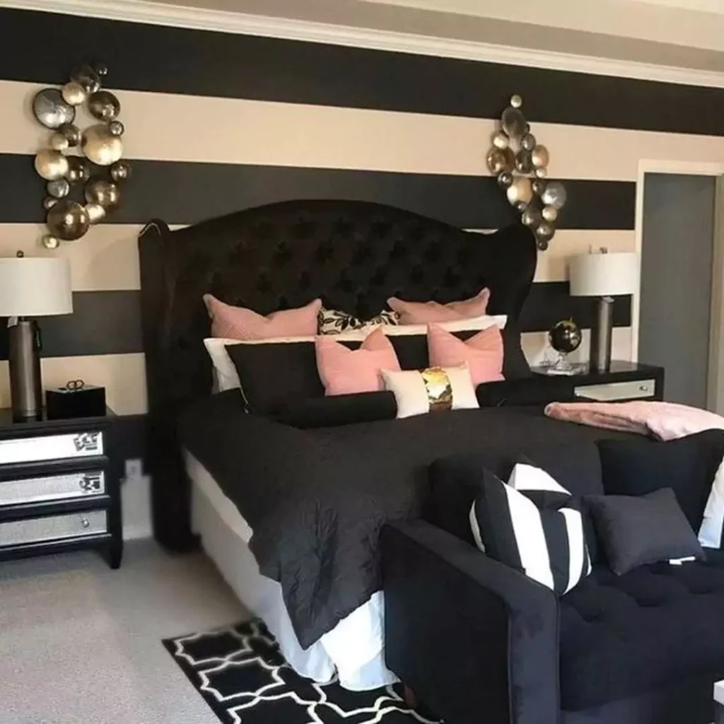 پرطرفدارترین دیزاین اتاق خواب با رنگ سیاه و سفید