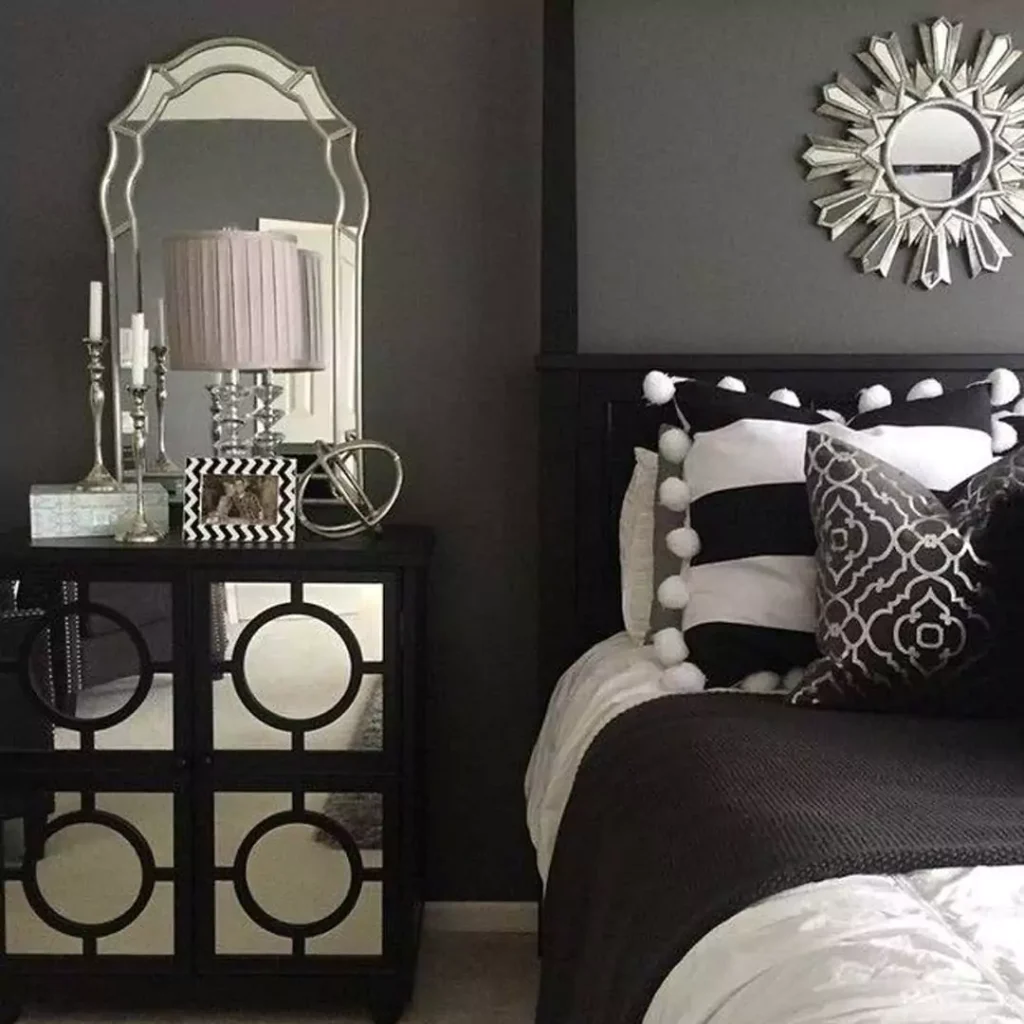 جذاب ترین دیزاین اتاق خواب با رنگ سیاه و سفید