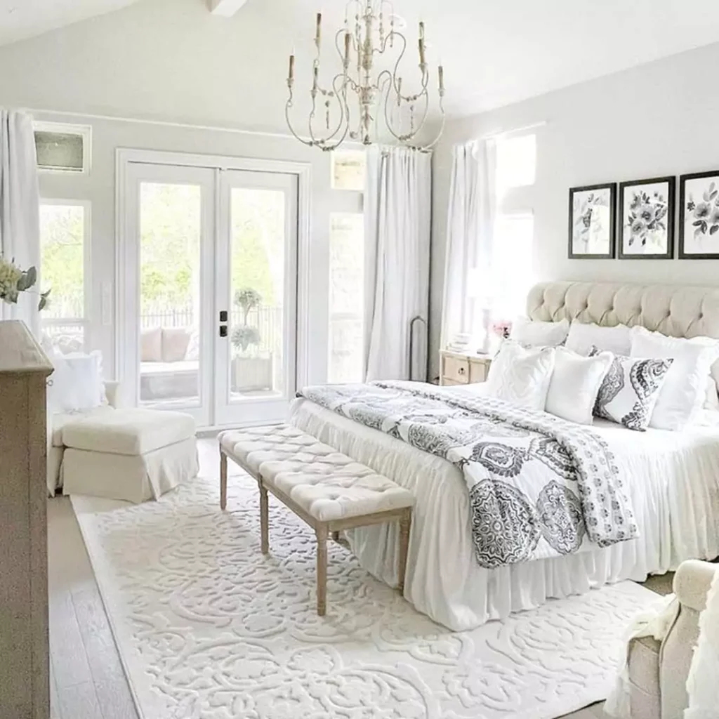 جدیدترین و ناب ترین ایده های استفاده از رنگ سفید در دیزاین داخلی اتاق خواب