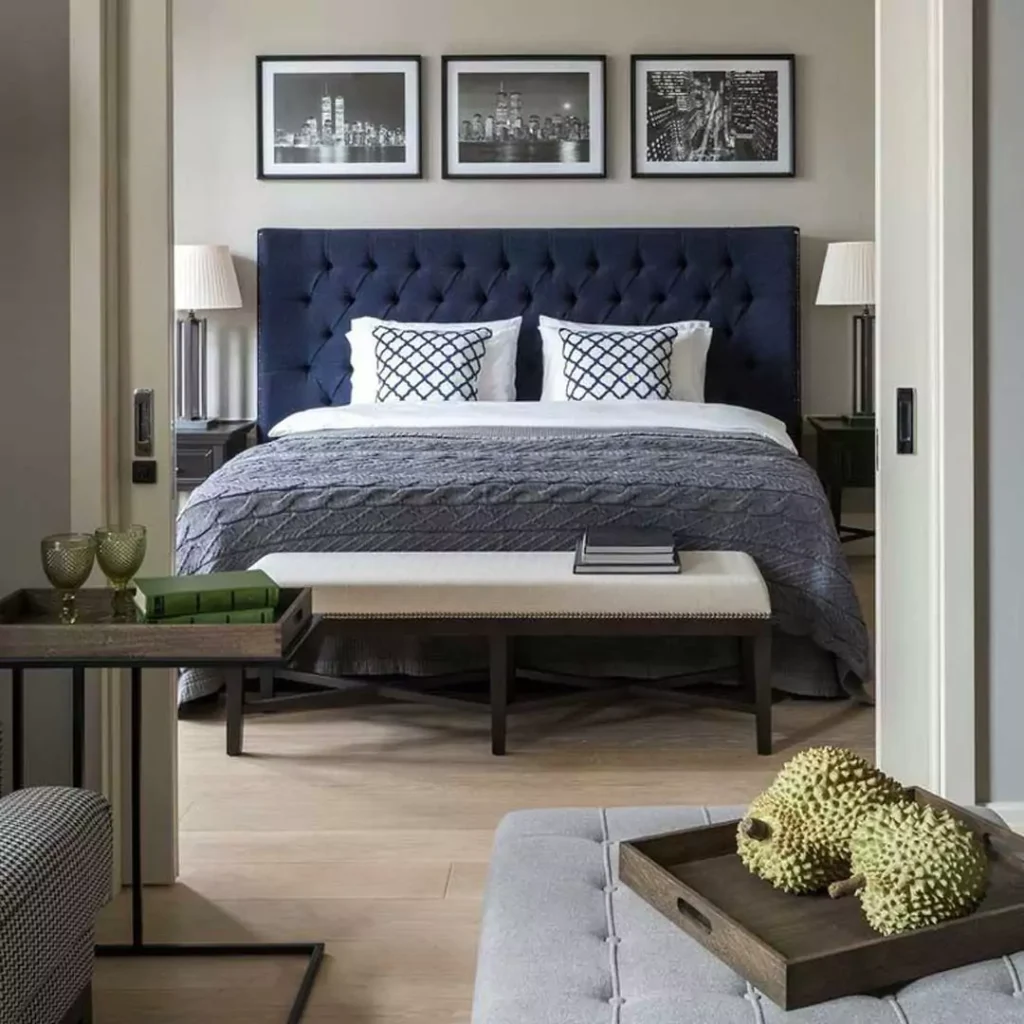 عالی ترین ایده های استفاده از رنگ آبی در دیزاین اتاق خواب