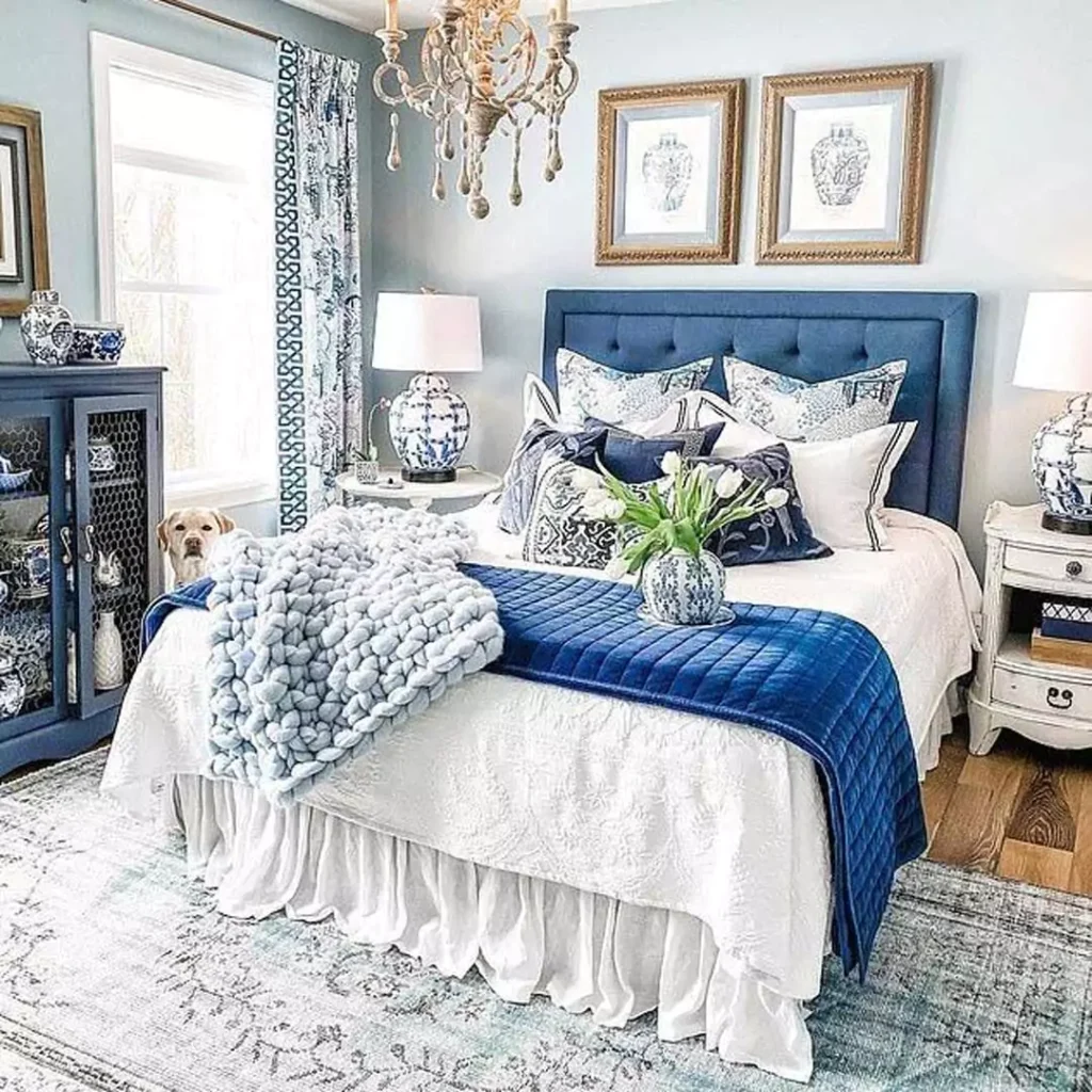 خاص ترین ایده های استفاده از رنگ آبی در دیزاین اتاق خواب