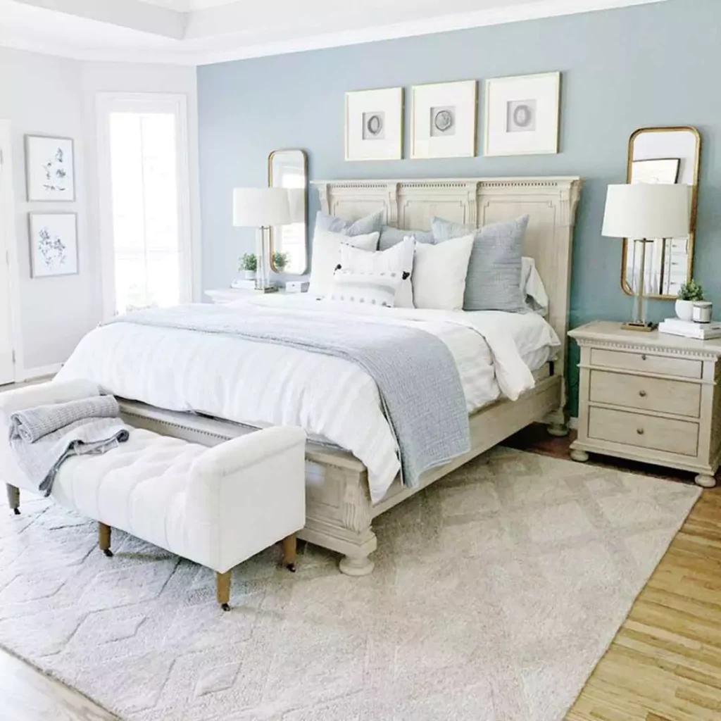 قشنگ ترین ایده های استفاده از رنگ آبی در طراحی داخلی اتاق خواب