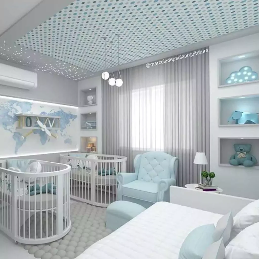 جدیدترین طراحی اتاق خواب نوزادان دوقلو 2023