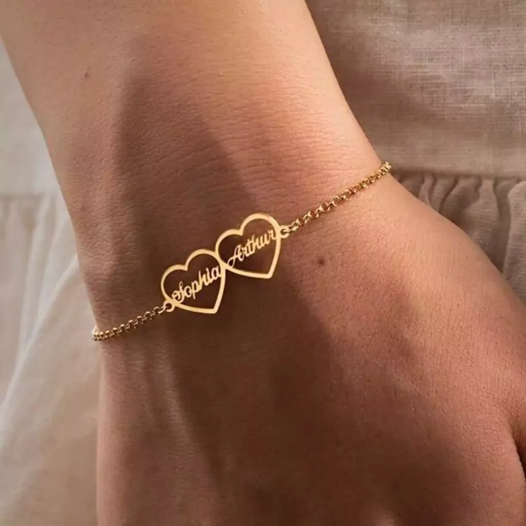 عالی ترین مدل های دستبند دخترانه طلا طرح اسم