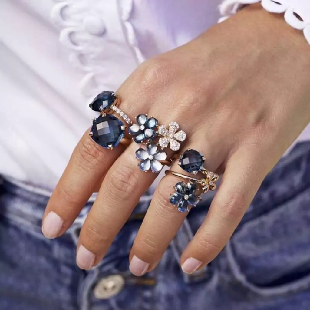 خاص ترین انگشتر جواهر زنانه طرح گل