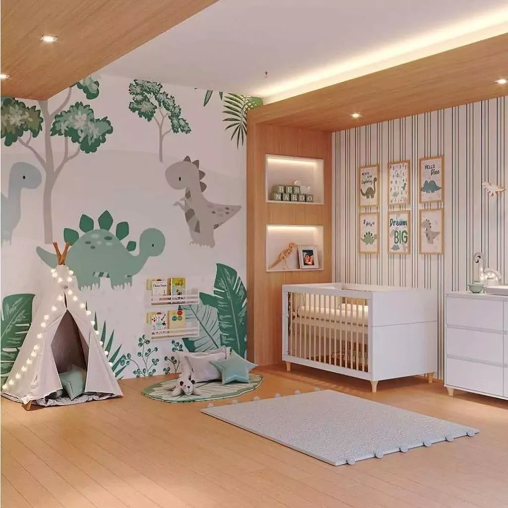 عالی ترین مدل های دیزاین اتاق کودک با تم دایناسور