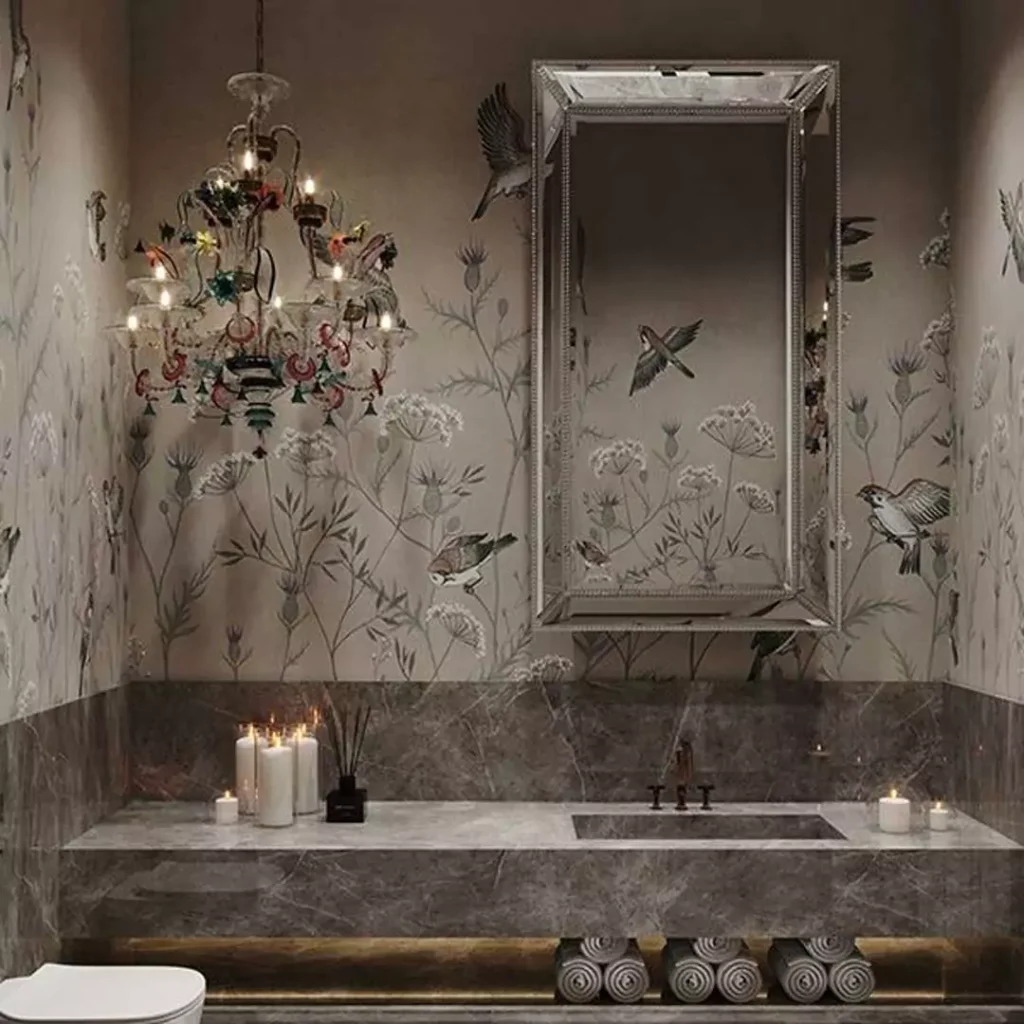 زیباترین مدل های کاغذ دیواری برای سرویس بهداشتی و حمام