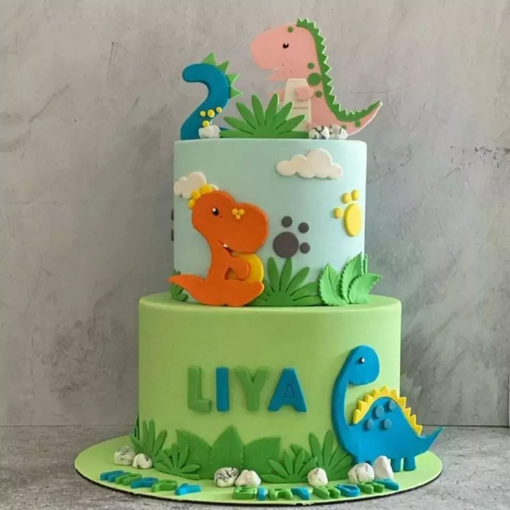 بی نظیرترین مدل کیک تولد کودکانه با تم دایناسور
