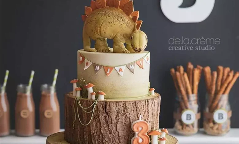 دوست داشتنی ترین مدل کیک تولد کودکانه با تم دایناسور