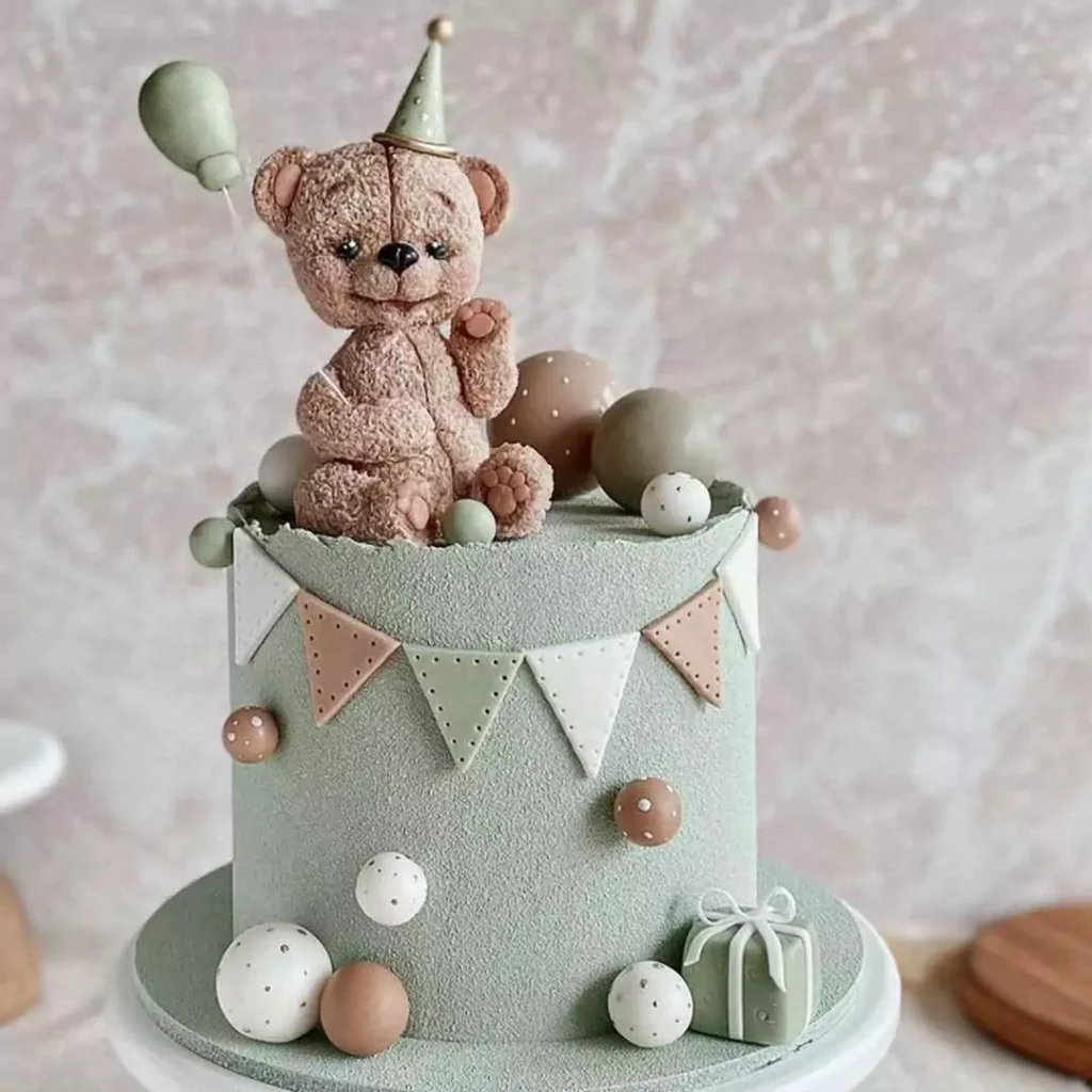 کیک تولد خرس تدی بامزه