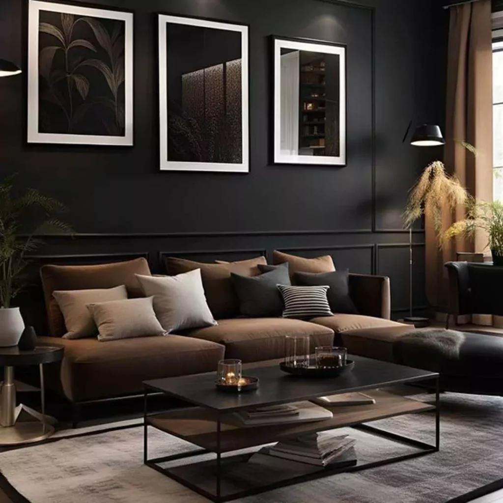 پرطرفدارترین ایده های استفاده از رنگ سیاه در دیزاین داخلی اتاق نشیمن