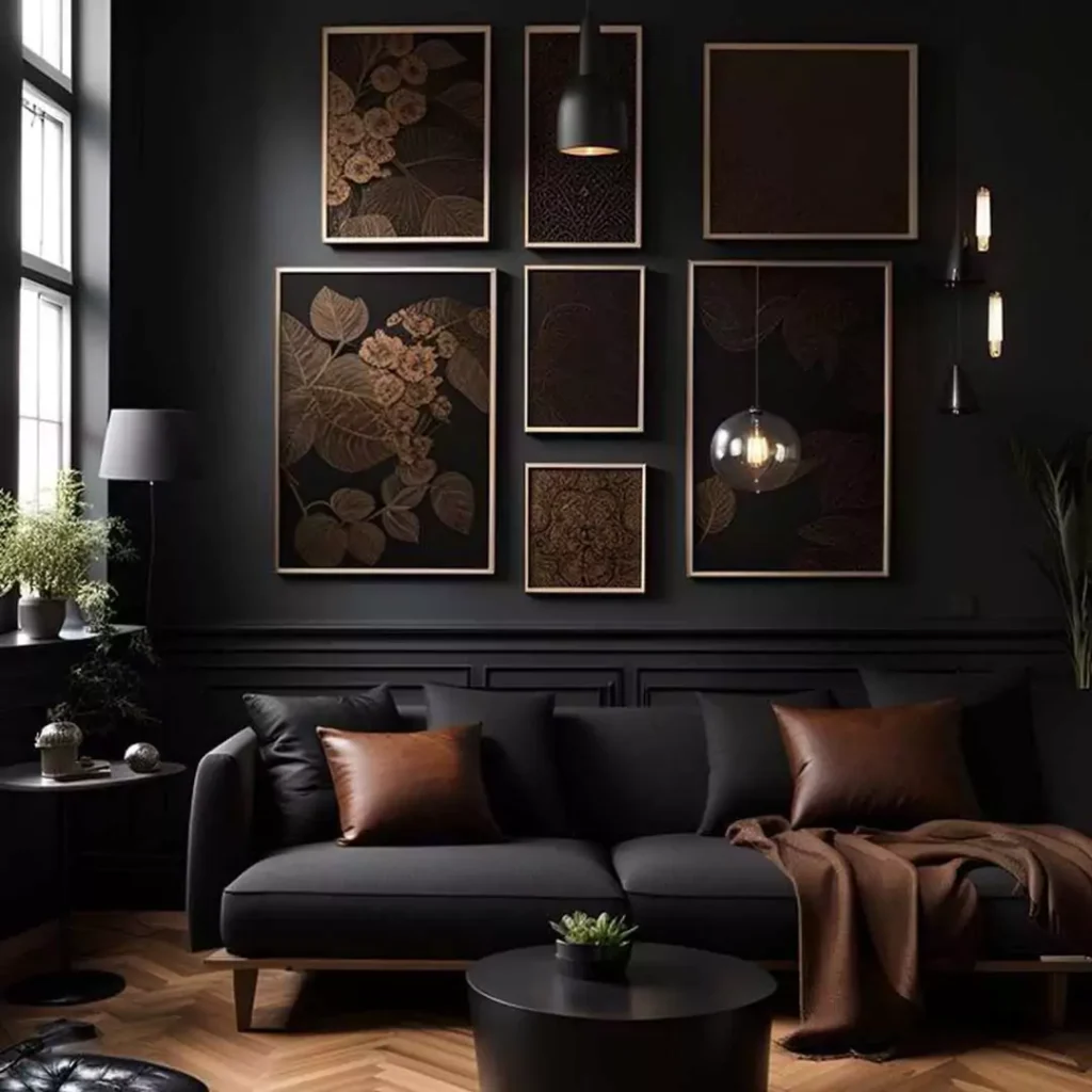 خاص ترین ایده های استفاده از رنگ سیاه در دیزاین داخلی اتاق نشیمن