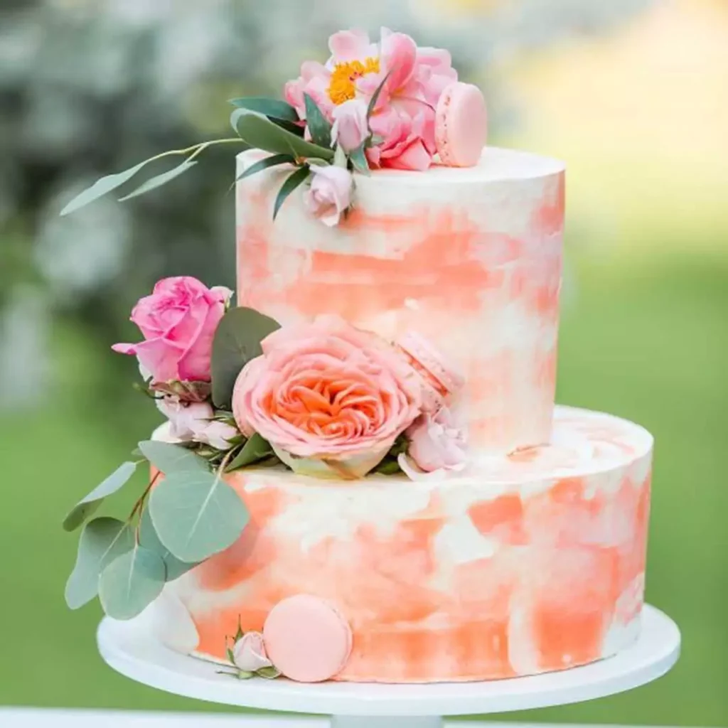 جالب ترین کیک عروسی با رنگ ترند 2024