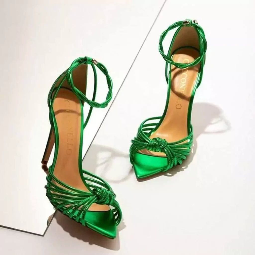 متفاوت ترین مدل های کفش مجلسی پاشنه بلند سبز زنانه