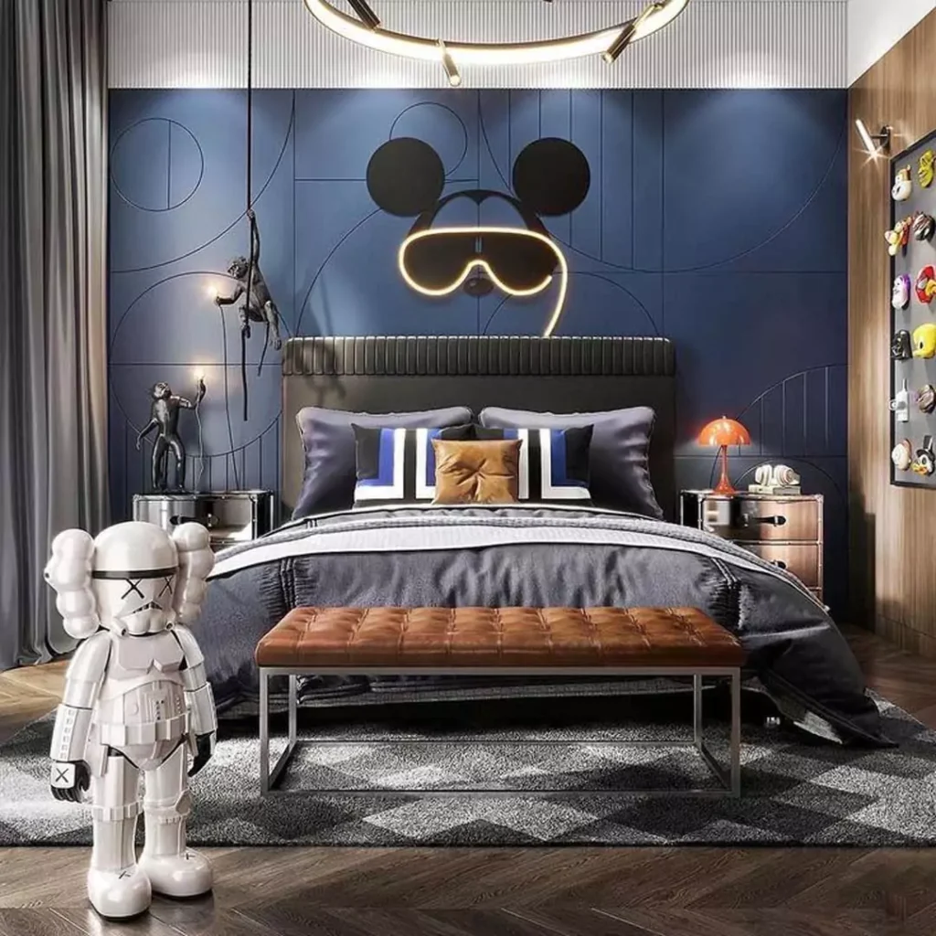 زیباترین مدل های دیزاین اتاق خواب کودک با تم فضا و کهکشان