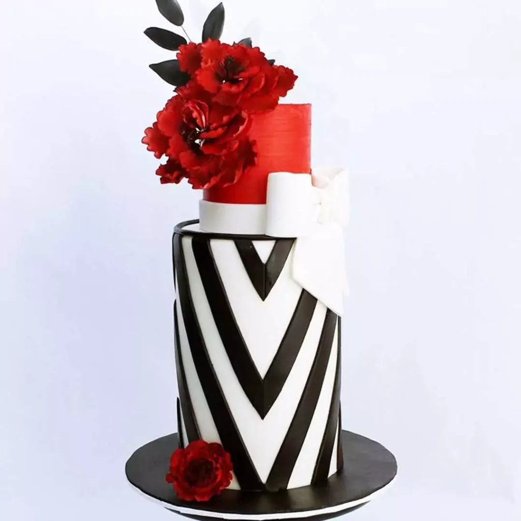 به روزترین کیک تولد سیاه و سفید