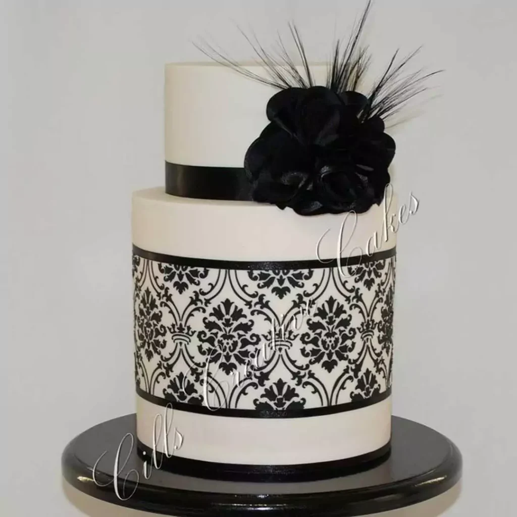 زیباترین کیک تولد سیاه و سفید