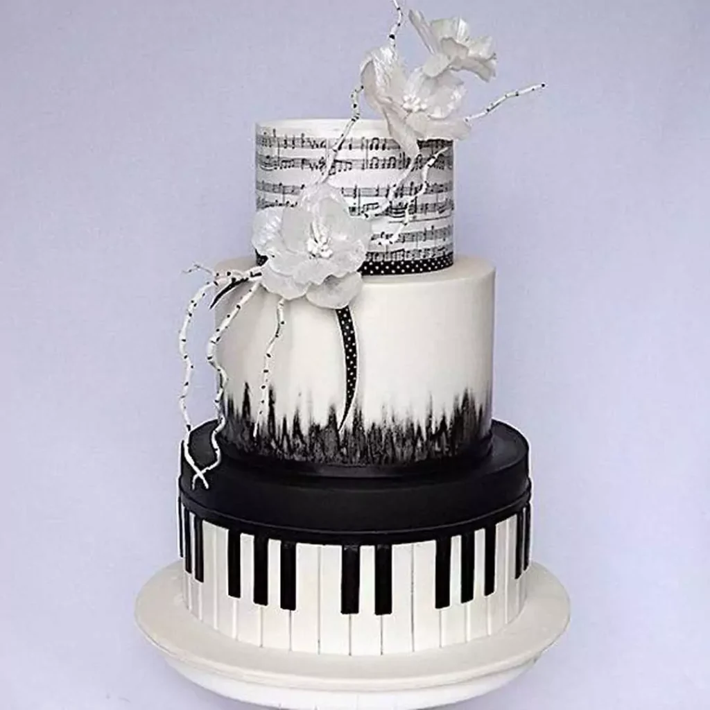 عالی ترین کیک تولد سیاه و سفید