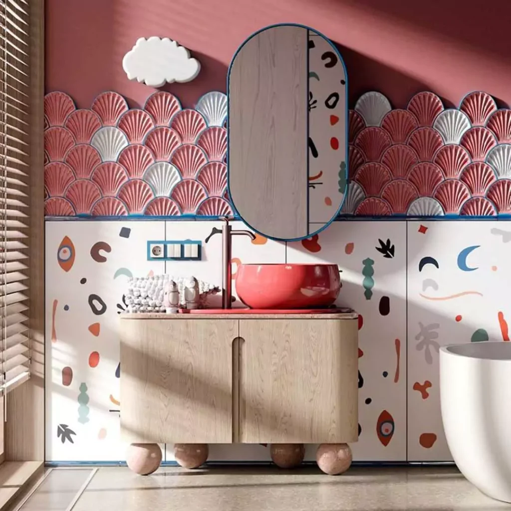 متفاوت ترین طراحی حمام و سرویس بهداشتی اتاق کودک