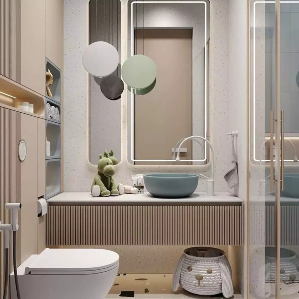 جدیدترین طراحی حمام و سرویس بهداشتی اتاق کودک