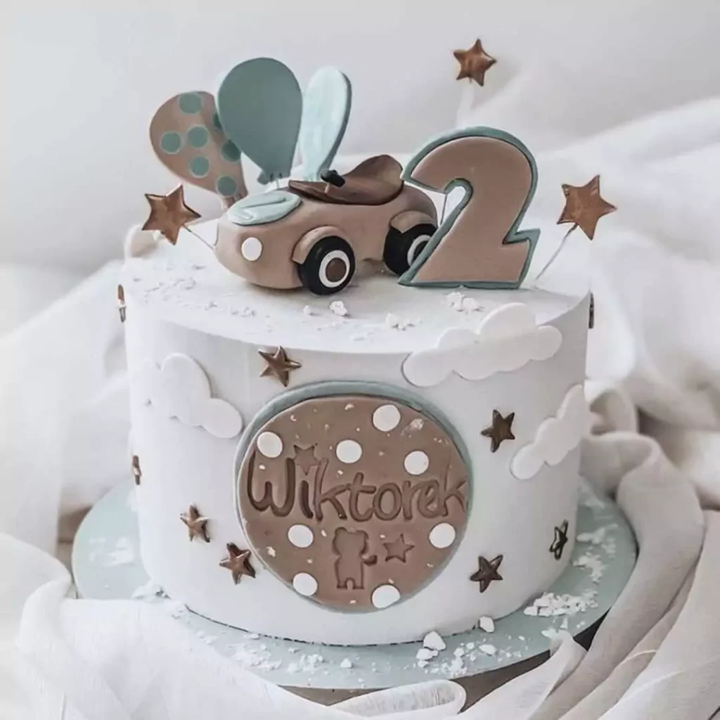 قشنگ ترین کیک تولد پسرانه طرح ماشین