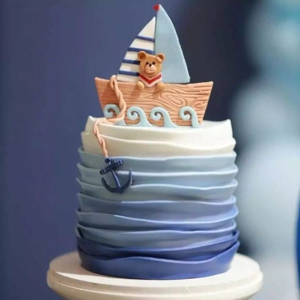 بهترین کیک تولد پسرانه ملوانی و دریانوردی
