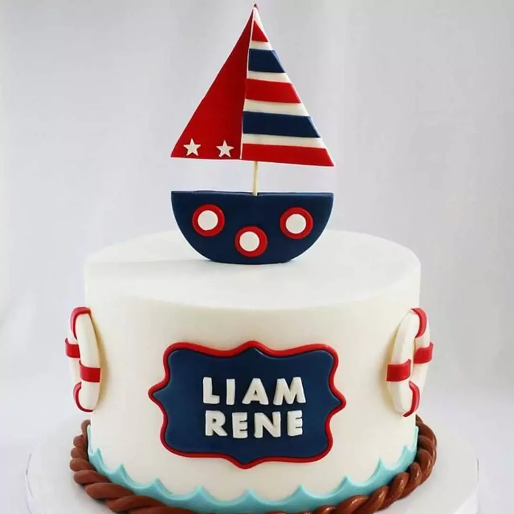 جذاب ترین کیک تولد پسرانه ملوانی و دریانوردی
