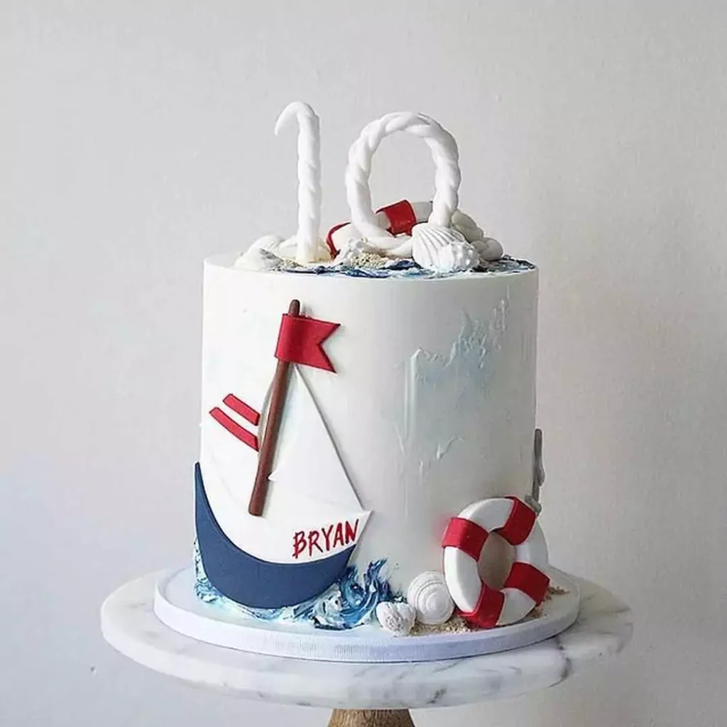 به روزترین کیک تولد پسرانه ملوانی و دریانوردی
