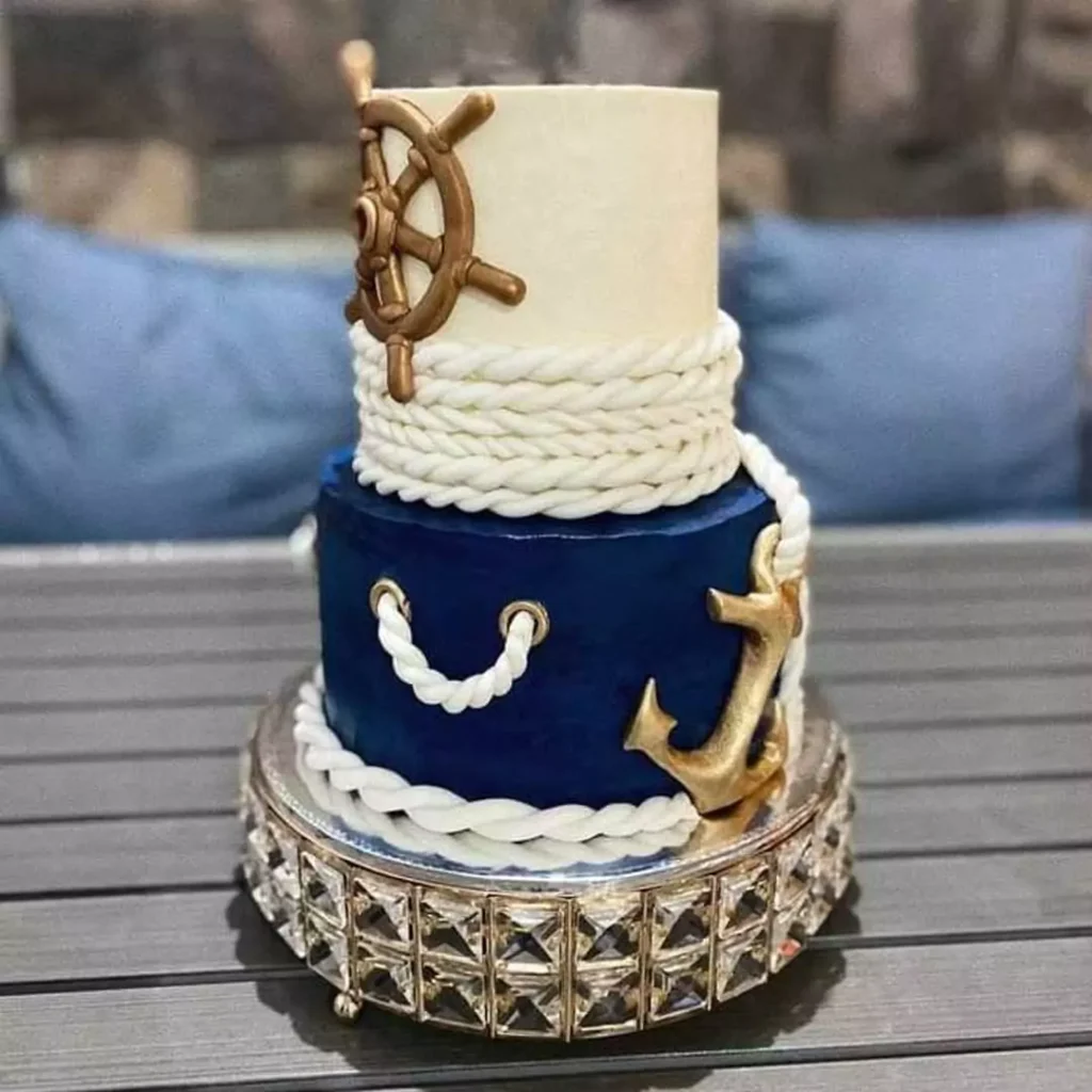 جدیدترین کیک تولد پسرانه ملوانی و دریانوردی
