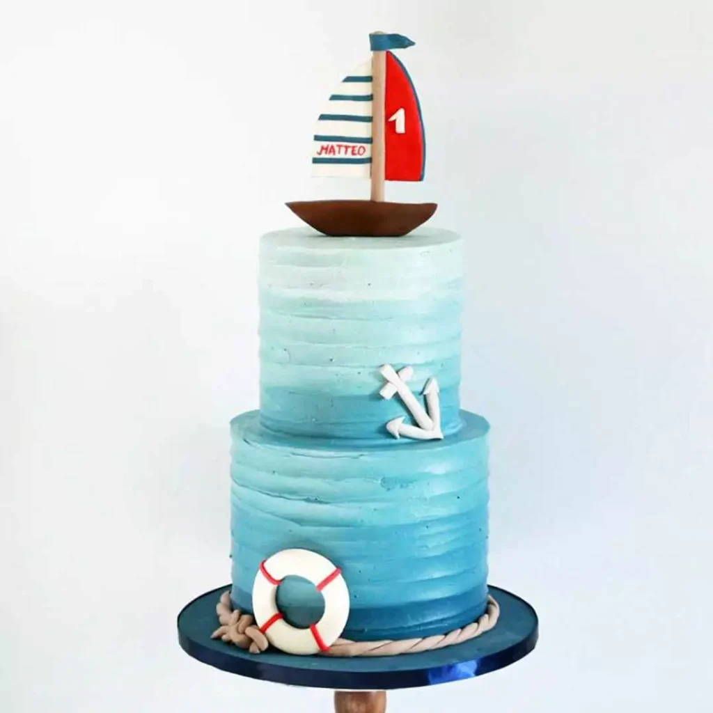 ترندترین کیک تولد پسرانه ملوانی و دریانوردی

