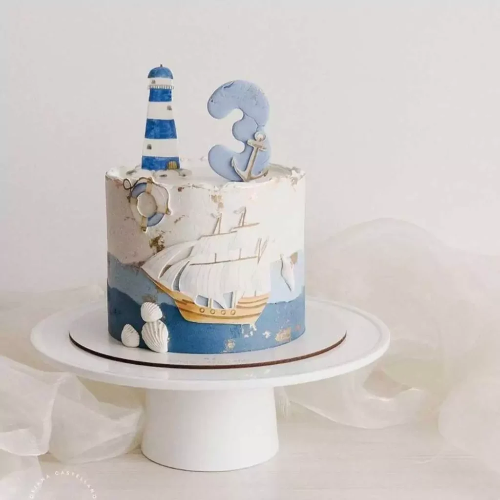 متفاوت ترین کیک تولد پسرانه ملوانی و دریانوردی
