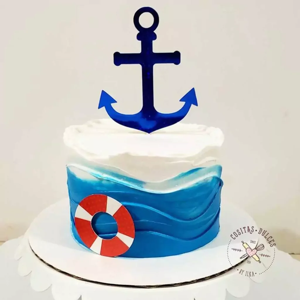 زیباترین کیک تولد پسرانه ملوانی و دریانوردی
