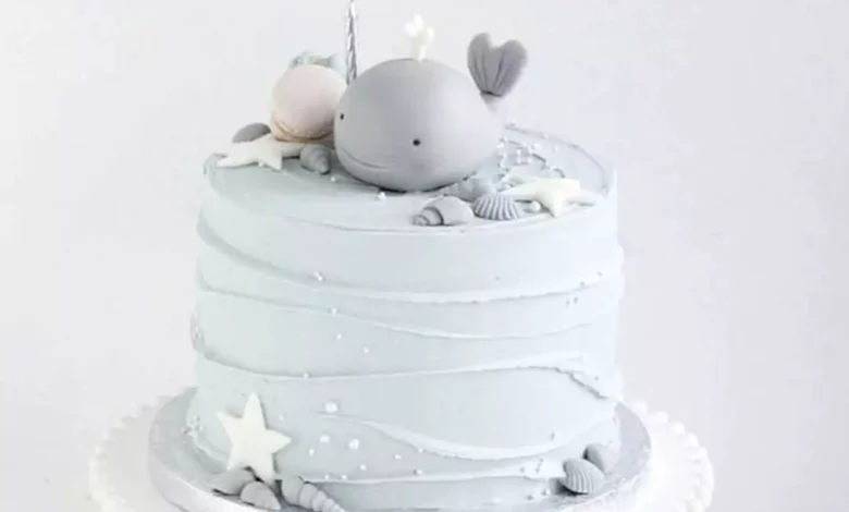 زیباترین کیک تولد بچه گانه با تم دریایی