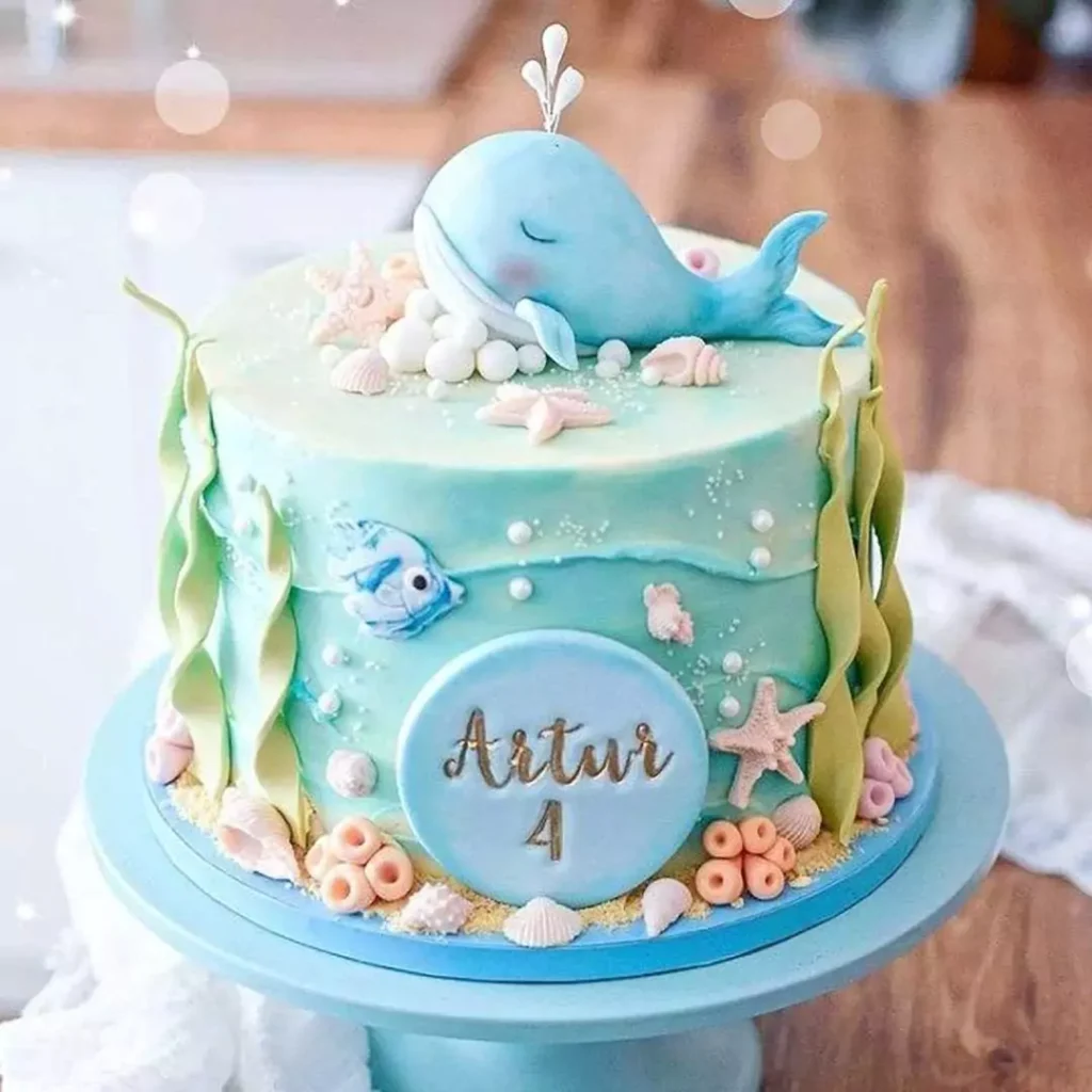 محبوب ترین کیک تولد بچه گانه با تم دریایی