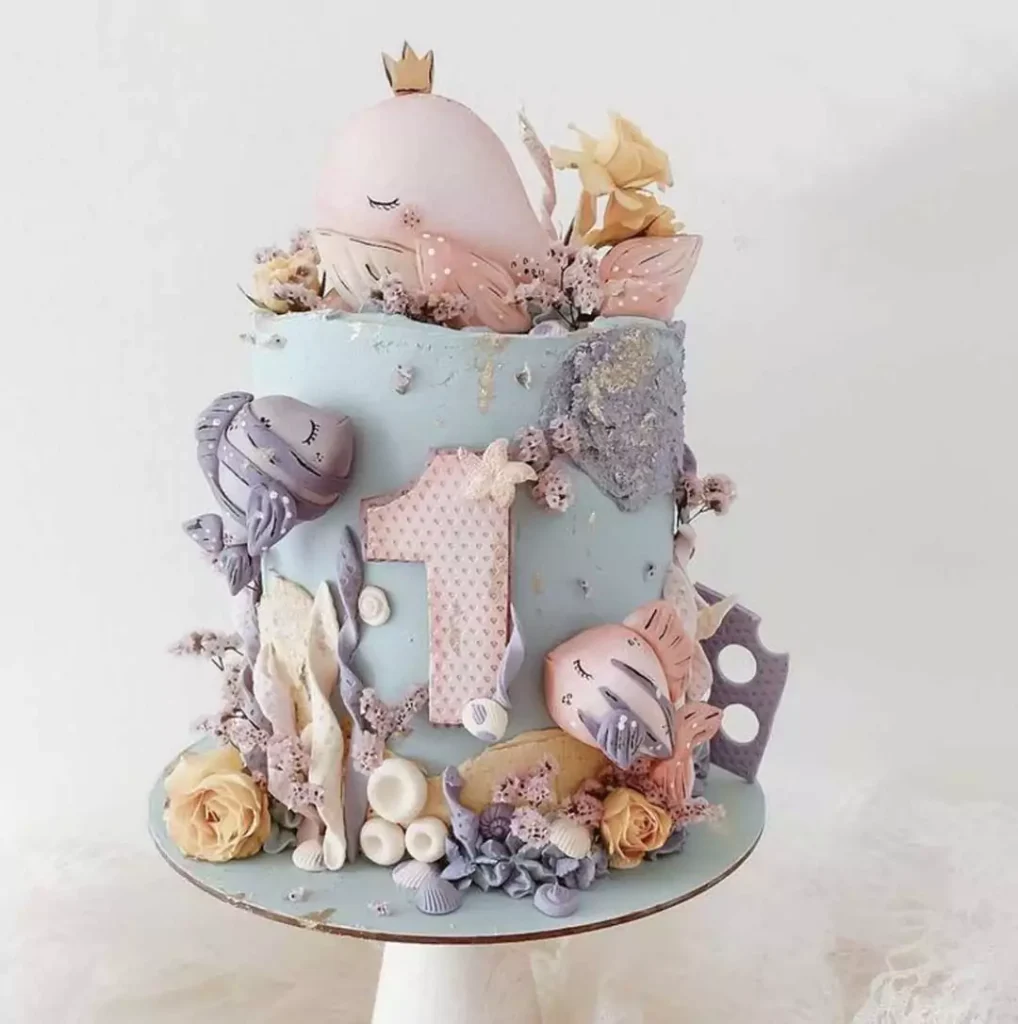 ناب ترین کیک تولد بچه گانه با تم دریایی