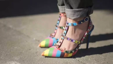 ناب ترین کفش مجلسی زنانه طرح رنگین کمان
