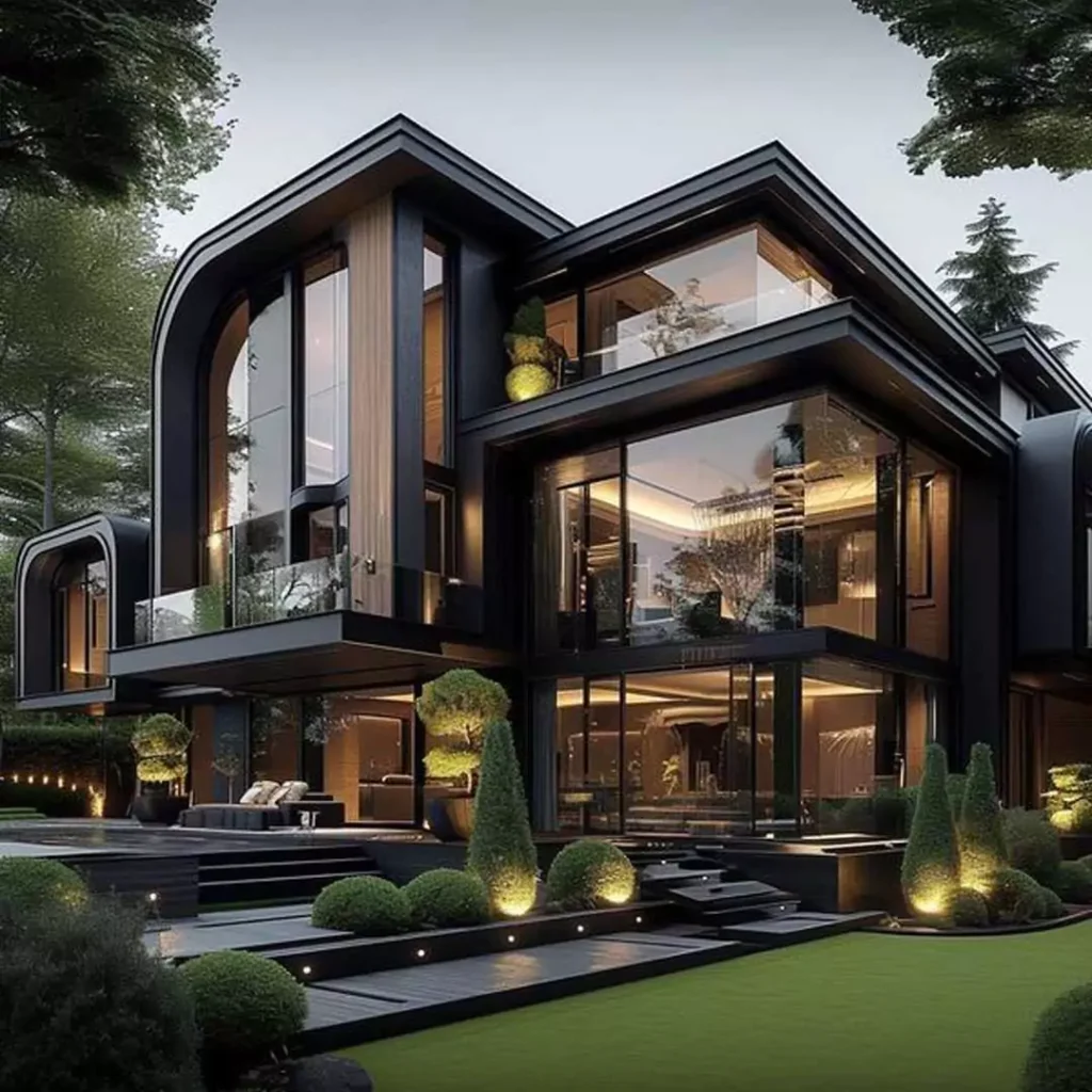 طراحی نمای بیرونی خانه های لوکس ویلایی بی نظیر