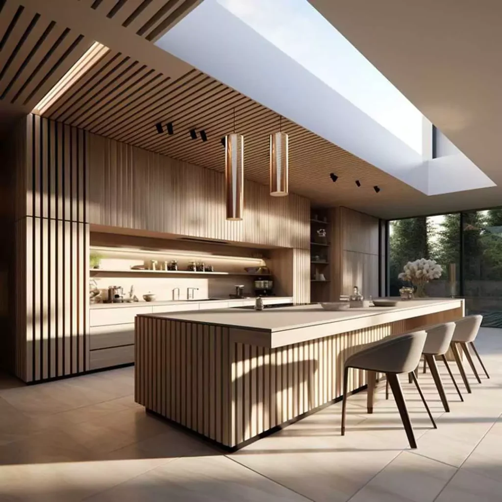 شیک ترین مدل طراحی آشپزخانه مینیمال به سبک Japandi