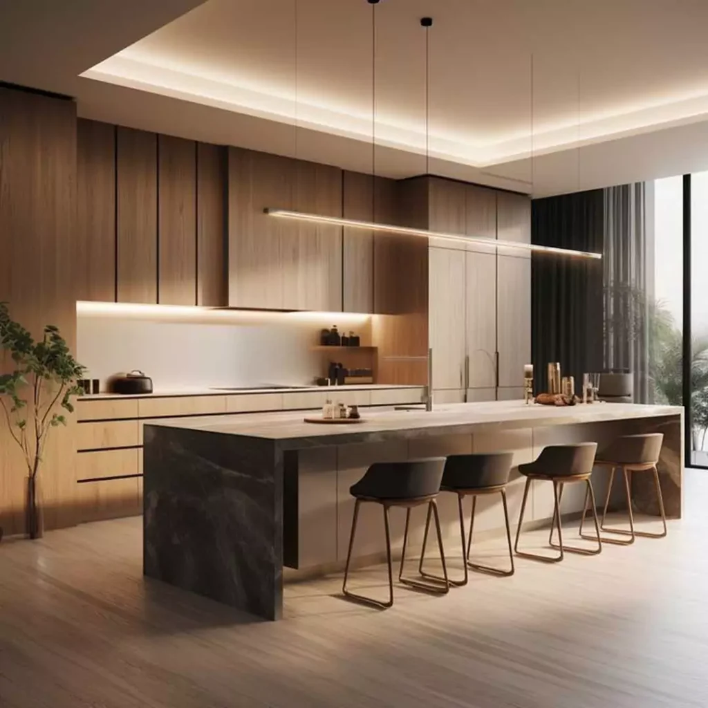 بهترین مدل طراحی آشپزخانه مینیمال به سبک Japandi