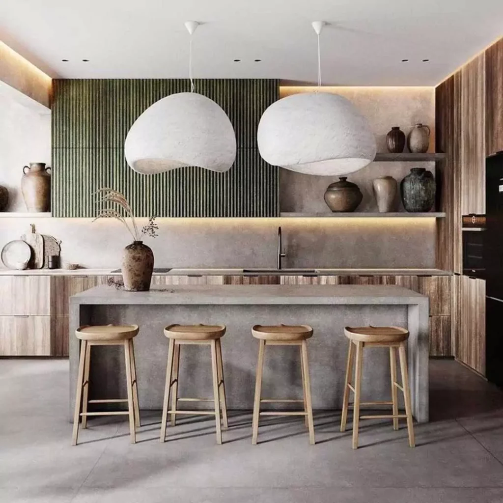 جذاب ترین مدل طراحی آشپزخانه مینیمال به سبک Japandi