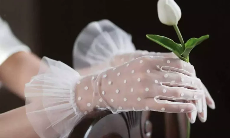 جدیدترین مدل های دستکش توری کوتاه عروس 2024