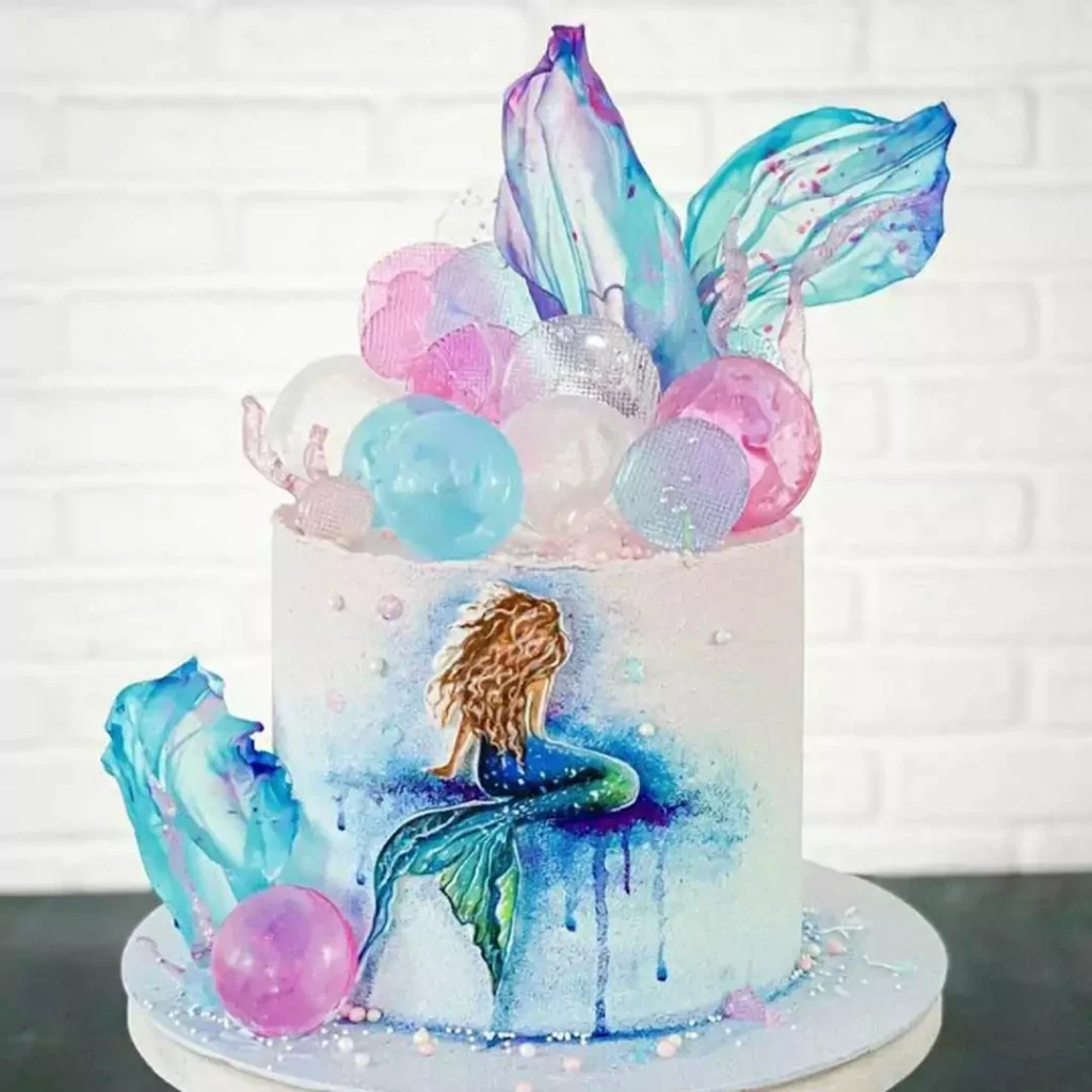 جذاب ترین کیک تولد دخترانه با تم پری دریایی