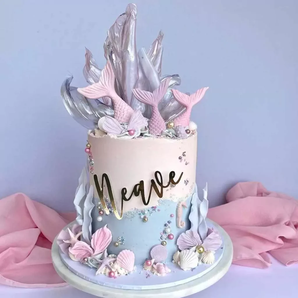 خاص ترین کیک تولد دخترانه با تم پری دریایی