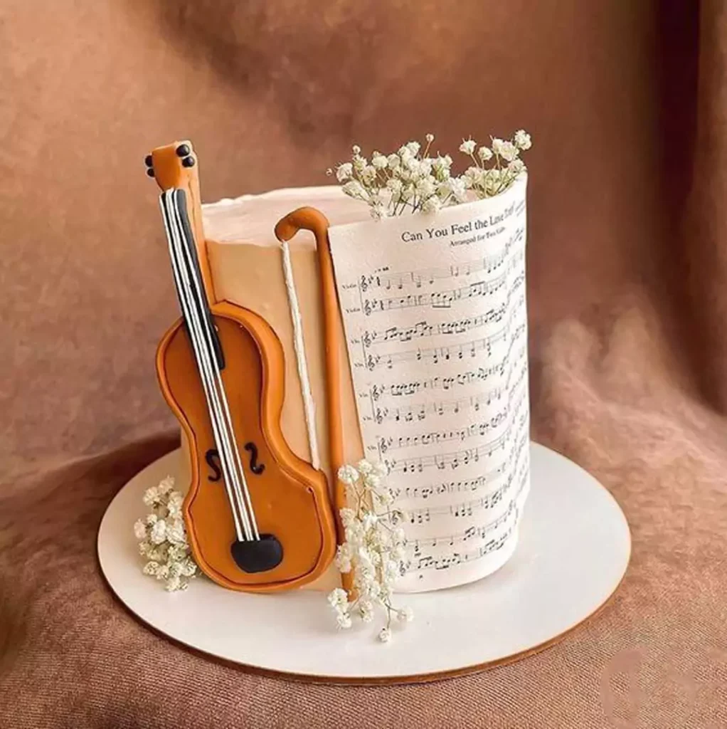 خاص ترین کیک تولد با تم موسیقی