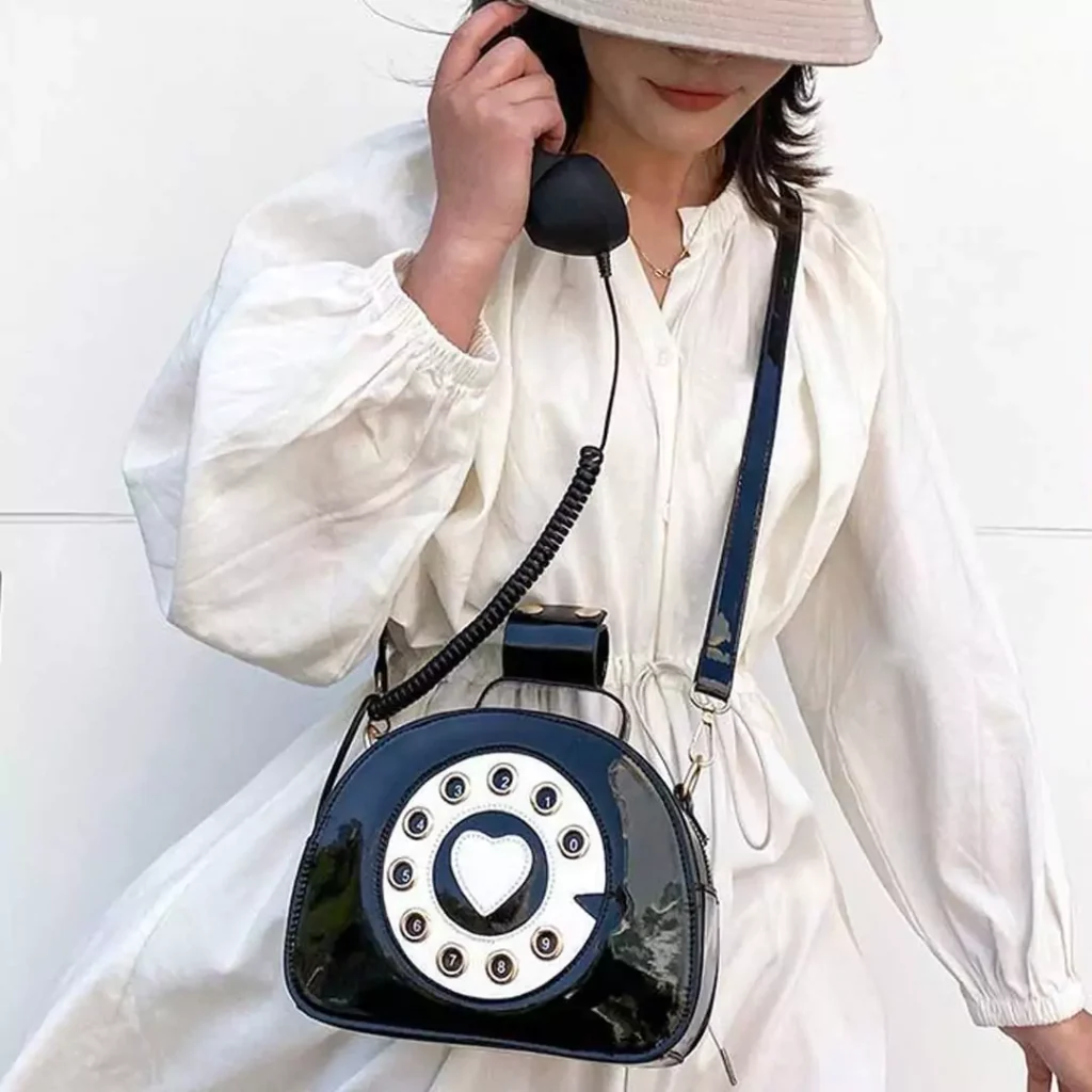 عالی ترین کیف دخترانه فانتزی طرح تلفن نوستالژیک
