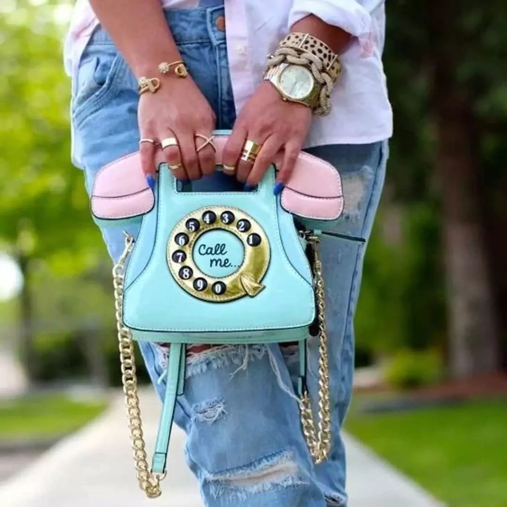 ترندترین کیف دخترانه فانتزی طرح تلفن نوستالژیک